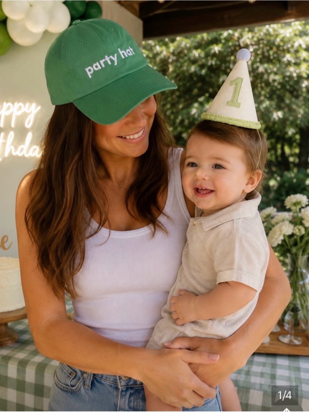 Kate Spade  Green 'party hat' Baseball Cap - Casual Party Hat